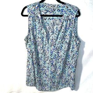 Dalia Women's 2XL Mosaic Multicolor Sleeveless  Top Casual